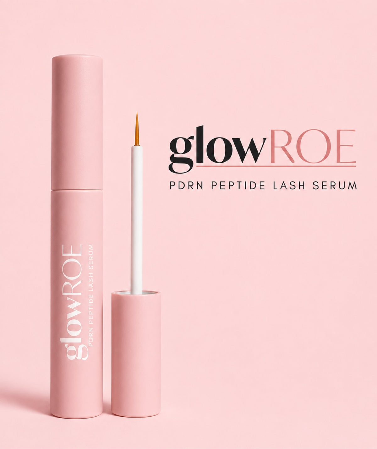 GlowROE PDRN Lash Serum with brush applicator