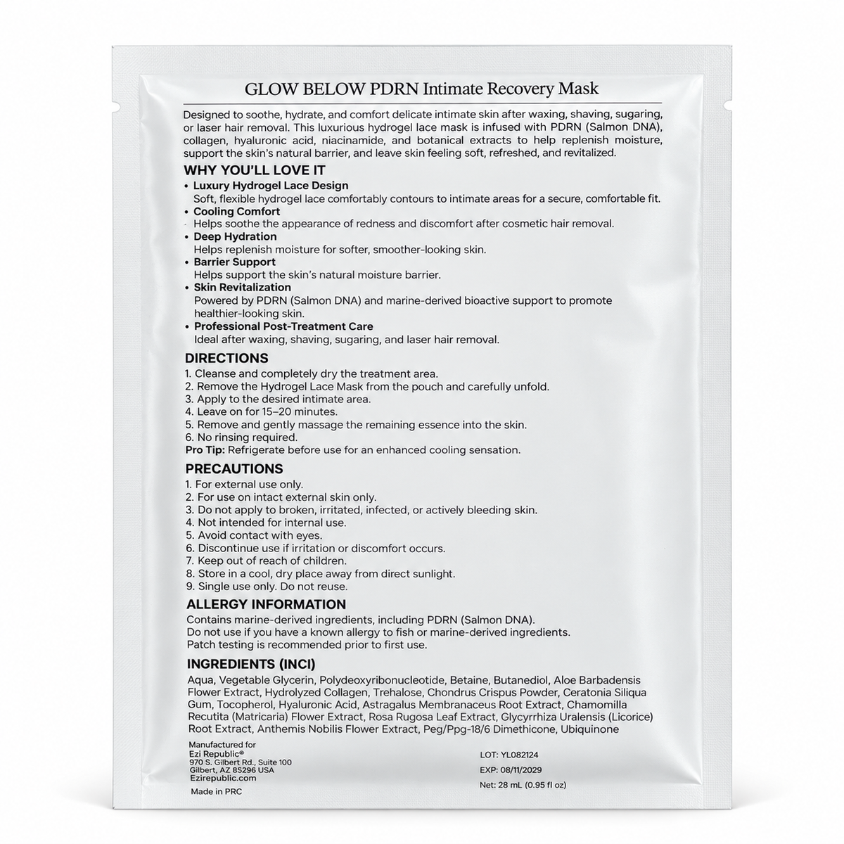 Glowroe Glow Below PDRN Intimate Recovery Mask